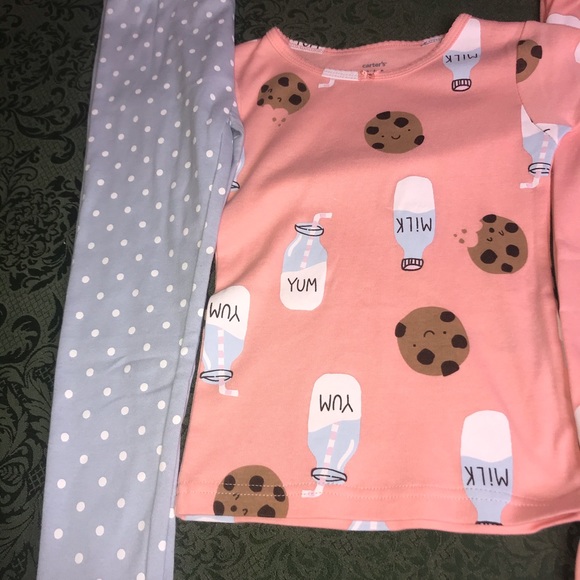 NWT 12m cookies & milk breakfast carters pajamas girls layette easter christmas - Picture 5 of 11